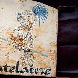 Ancienne tôle publicitaire peinte Chantelaine enseigne double face no émail