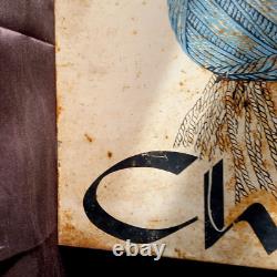 Ancienne tôle publicitaire peinte Chantelaine enseigne double face no émail