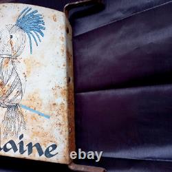 Ancienne tôle publicitaire peinte Chantelaine enseigne double face no émail