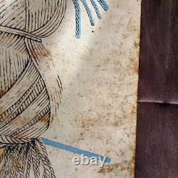 Ancienne tôle publicitaire peinte Chantelaine enseigne double face no émail