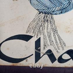 Ancienne tôle publicitaire peinte Chantelaine enseigne double face no émail