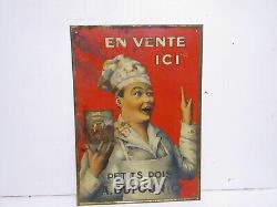 Ancienne tole publicitaire petit pois a dufour et cie