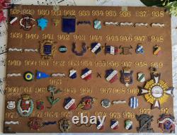 Anciennes Insignes Emaillees Medailles De Fonctions Militariat 1900 Sur Plaque