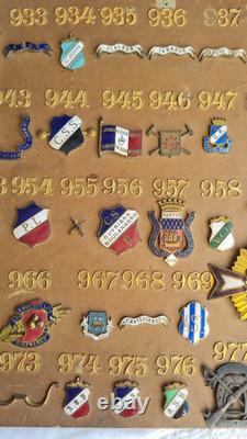 Anciennes Insignes Emaillees Medailles De Fonctions Militariat 1900 Sur Plaque