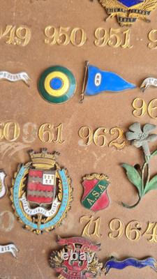 Anciennes Insignes Emaillees Medailles De Fonctions Militariat 1900 Sur Plaque