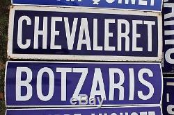 Anciennes et authentiques plaques émaillées du métro de Paris