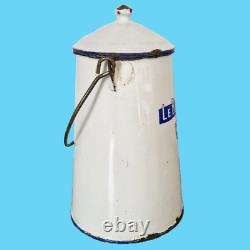 Antique pot à lait émaillé publicitaire société laitière Maggi Le Bon Lait