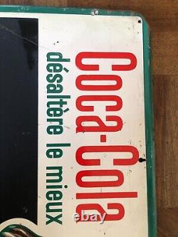 Ardoise En Tôle Émaillée Coca-cola Désaltère Le Mieux Sa Phillippault Paris