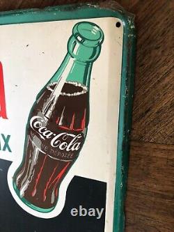 Ardoise En Tôle Émaillée Coca-cola Désaltère Le Mieux Sa Phillippault Paris