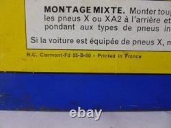 Authentique TOLE SERIGRAPHIEE MICHELIN pression pneus 83cm x 34 cm SYMPA DECO