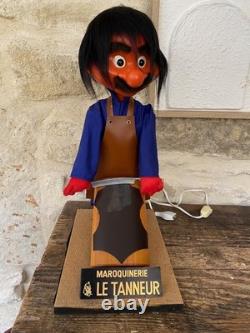 Automate publicitaire Maroquinerie Le TANNEUR 1970 Fonctionnel