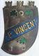 BADGE DE CALANDRE plaque E. VINCENT tricycles bicycles engins à vapeur 1880