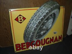 BELLE PLAQUE EMAILLEE PNEU BERGOUGNAN michelin hutchinson englebert dunlop