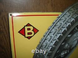 BELLE PLAQUE EMAILLEE PNEU BERGOUGNAN michelin hutchinson englebert dunlop