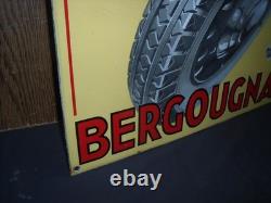 BELLE PLAQUE EMAILLEE PNEU BERGOUGNAN michelin hutchinson englebert dunlop