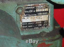 BELLE POMPE A ESSENCE COMPLETE THEMIS 1950 bidon huile oil pump tanksaule can