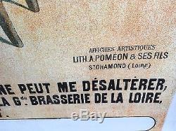 BIERE OPPERMANN GRANDE BRASSERIE DE LA LOIRE SAINT ETIENNE 1900 signé NACHIPEIN