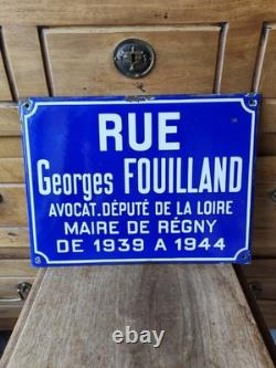 Belle Plaque Émaillée Vintage Lyon, Georges Fouilland