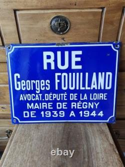 Belle Plaque Émaillée Vintage Lyon, Georges Fouilland