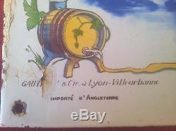 Bières de LA MEUSE Very rare Enamel Sign Plaque émaillée très rare