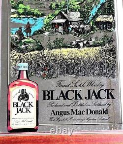 Black Jack Scotch Whisky 1970's Miroir Publicitaire 68x48