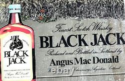 Black Jack Scotch Whisky 1970's Miroir Publicitaire 68x48