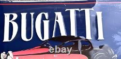 Bugatti Enseigne Publicité En Étain 60x39cm