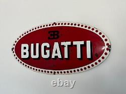 Bugatti Vintage Plaque en Email Oldtimer Classic Voiture Émail Mille Miglia T35