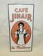 CAFE JIHAIR RARE PETITE PLAQUE EMAILLEE ANCIENNE / porcelain enamel sign