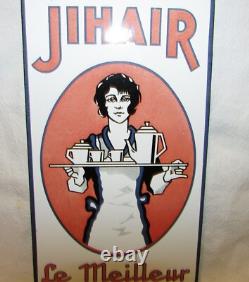 CAFE JIHAIR RARE PETITE PLAQUE EMAILLEE ANCIENNE / porcelain enamel sign