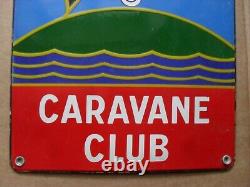 CARAVANE CLUB plaque émaillée