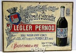 Carton Publicitaire Ancien Extrait D'absinthe- Legler Pernod