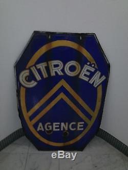 CITROEN PLAQUE EMAILLEE ANCIENNE CITROEN AGENCE