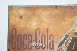 COCA COLA plaque en tôle No émaillée 49 cm / 49 cm