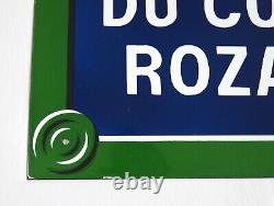 COLONEL ROZANOFF, belle & grande plaque émaillée rue Colonel Rozanoff, 60 x 40