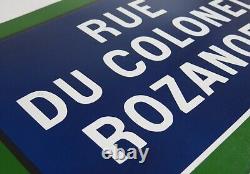 COLONEL ROZANOFF, belle & grande plaque émaillée rue Colonel Rozanoff, 60 x 40
