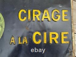 CREME ECLIPSE Cirage à la Cire ancienne tole no Plaque émaillée illustrée