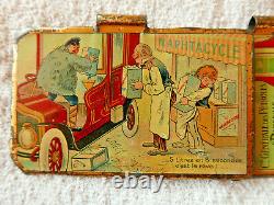 Carnet publicitaire tôle lithographiée automobile NAPHTACYCLE 1900 Marseile