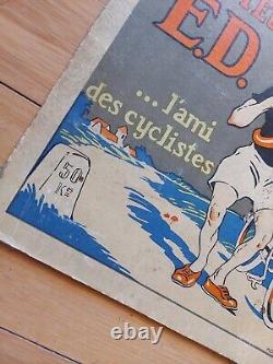 Carton Publicitaire Lithographie, Compteur Ed, Ami Des Cycliste (velo)