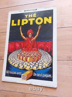 Carton Publicitaire Lithographie, The Lipton, G. Faury