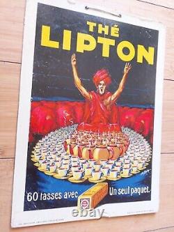 Carton Publicitaire Lithographie, The Lipton, G. Faury