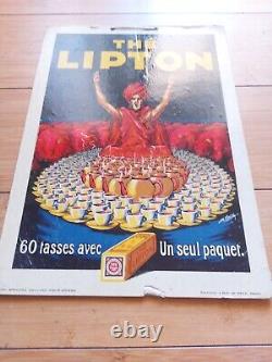 Carton Publicitaire Lithographie, The Lipton, G. Faury