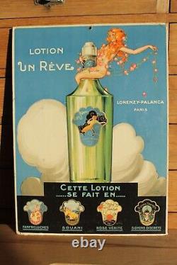 Carton Publicitaire Lorenzy Palanca Paris Lotion Un Rêve 1920