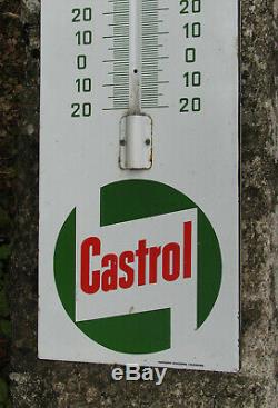 Castrol. 1 X Thermometre Emaille. Format 76 X 23 Cm. Bel Etat
