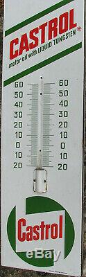 Castrol. 1 X Thermometre Emaille. Format 76 X 23 Cm. Bel Etat