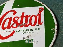 Castrol Plaque Emaillee Ancienne
