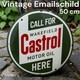 Castrol Vintage Plaque Publicitaire &Eacute;maill&eacute;e Originale