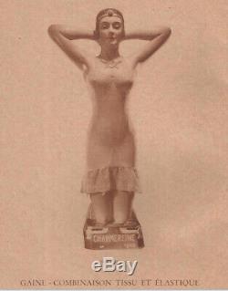 Charmereine Mannequin Nubienne Grand Presentoir En Platre Publicitaire 1925
