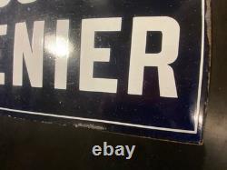 Chocolat MENIER Plaque Emaillée Recto Verso- Double FACE- 3550 cm