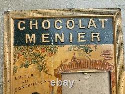 Chocolat MENIER ancienne plaque lithographiée Firmin Bouisset